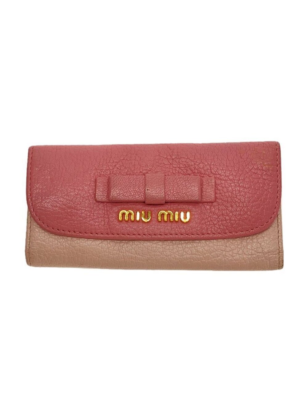 Miu Miu Key Case Wallet Leather Pink